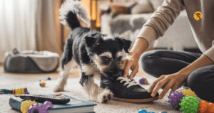 Stop Dog Chewing toy during training to stop destructive chewing behavior