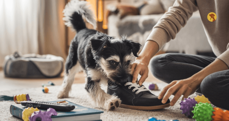 Stop Dog Chewing toy during training to stop destructive chewing behavior