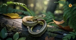 Person using a snake hook to safely relocate a snake from the backyard